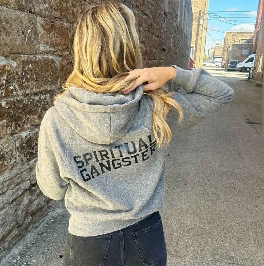 Spiritual Gangster OG Everyday Zip Hoodie Heather Gray L - Picture 1 of 4